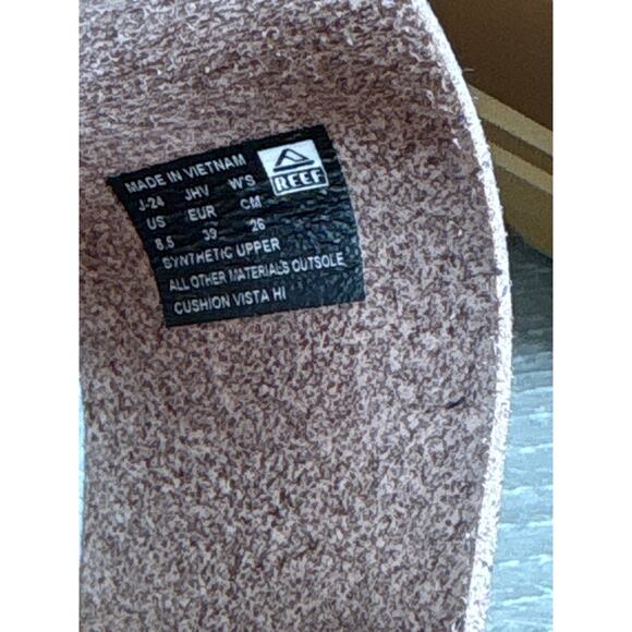 Reef Women's 8.5 Cushion Vista Hi Slip On Platform Sandals Brown Chocolate Braid - Picture 6 of 7